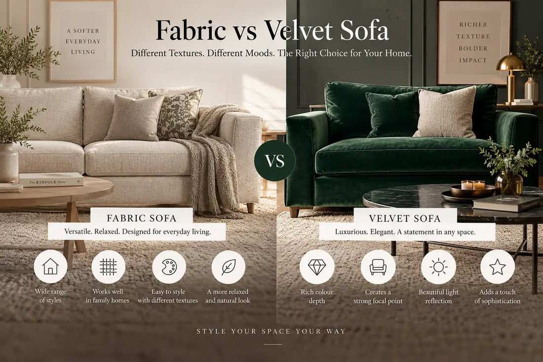 Fabric vs Velvet Sofa
