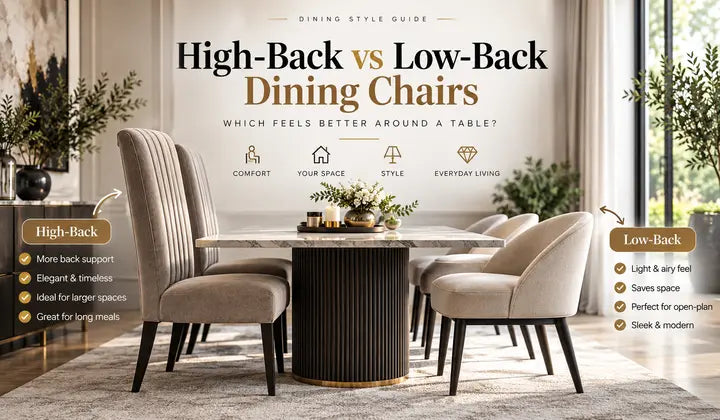High-Back vs Low-Back Dining Chairs