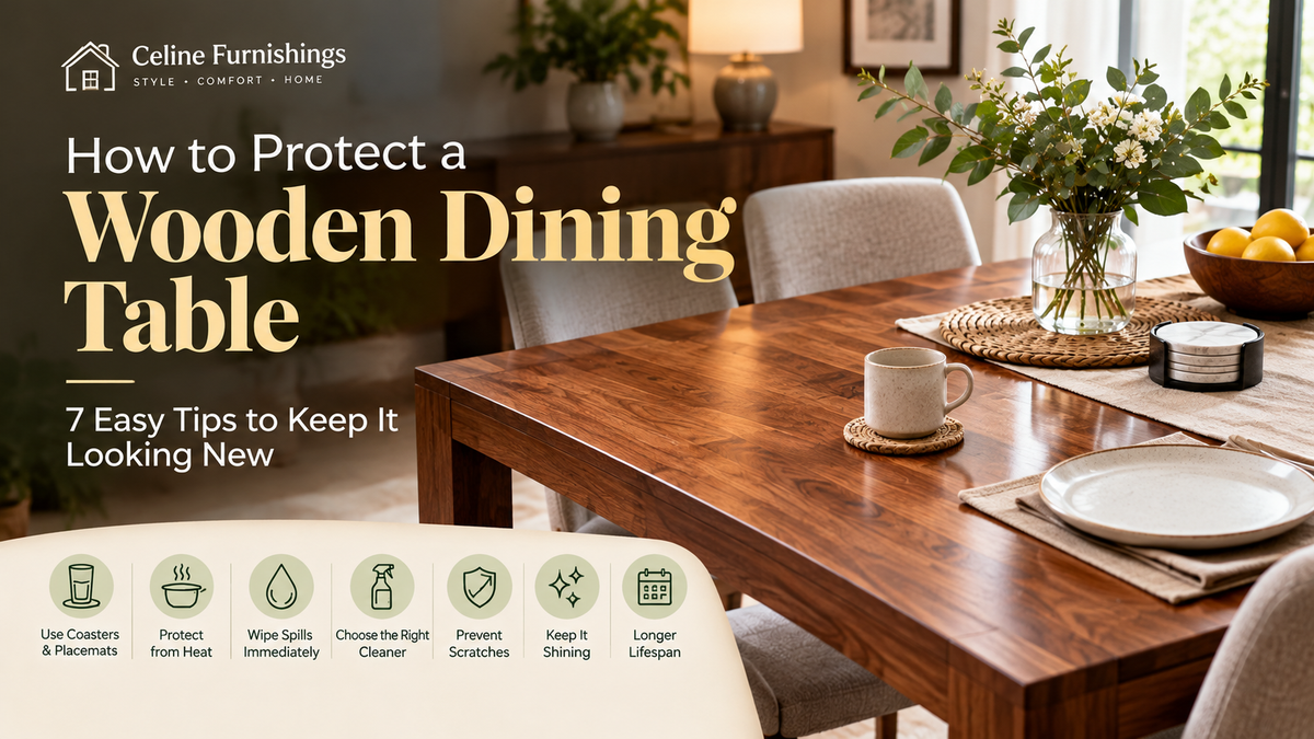 wooden dining table