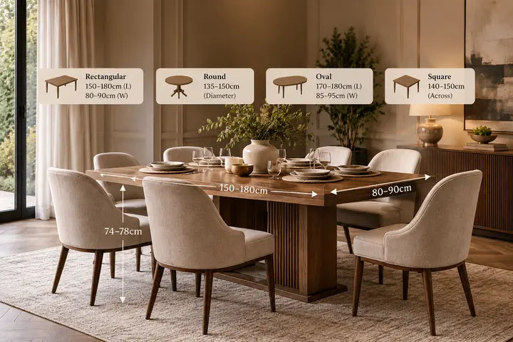 What Size Dining Table Do You Need for 6 People