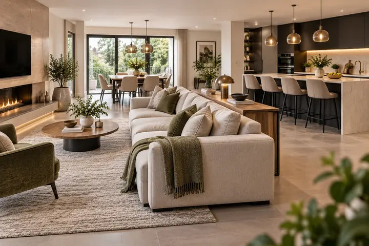 Where Should You Put a Sofa in an Open-Plan Living Room