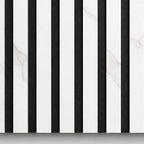 Acoustic White & Grey marble Premium wooden wall Panel 2400mm x 600mm