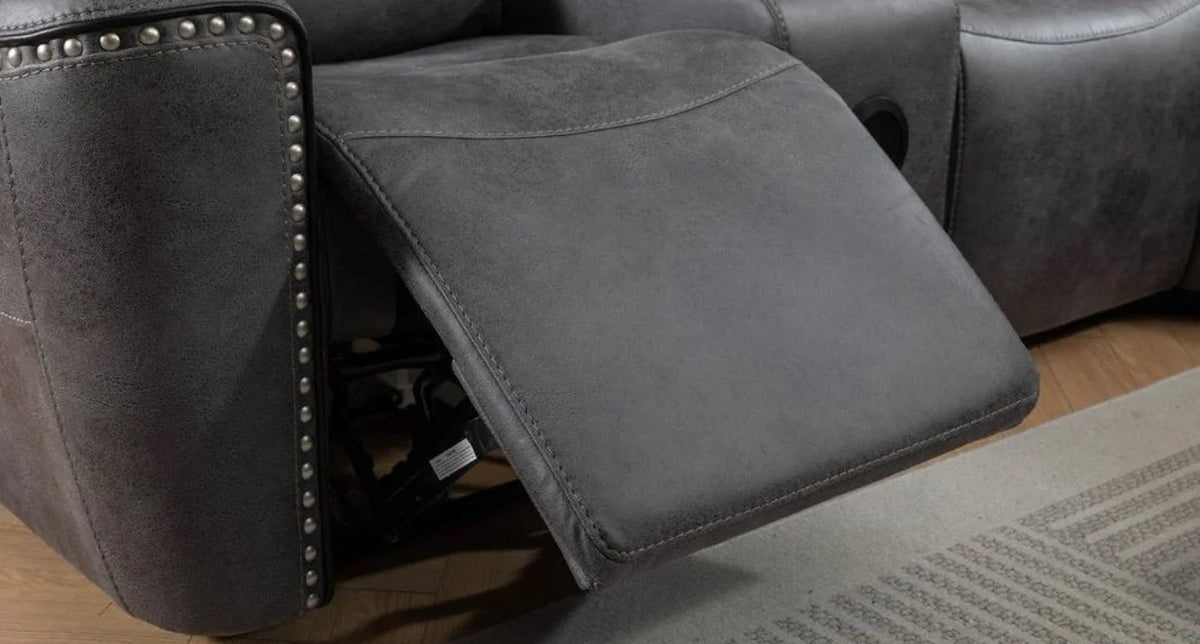 TECHTRONIC Technology Fabric Electric CORNER RECLINER SOFA Grey