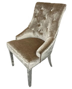 Pair Of 2 | Mayfair Dining Chairs Mink Crush Velvet