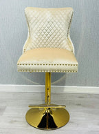 Victoria Bar Stool Black And Gold Match With Victoria Black And Gold Lion OR Ring Knocker Chairs
