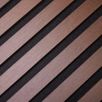 Walnut Acoustic Premium slatted wooden wall Panels 2400mm x 600mm - X1 Panel