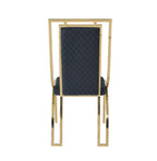 Pair of Windsor Dining Chairs Black & Gold