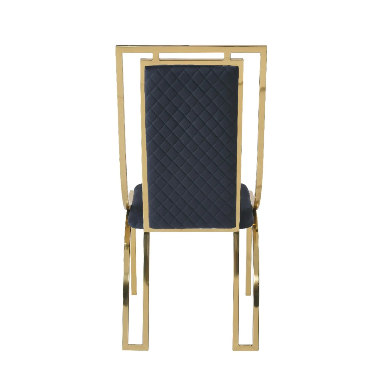 Pair of Windsor Dining Chairs Black & Gold