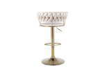 Camelia Cream And Gold Bar Stool