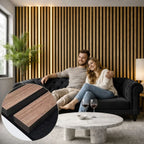 Premium Acoustic Wall Panels – Wooden Slatted Felt Back Panel 2400mm x 600mm x 17mm (1.44m²)