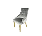 Pair Of 2 Roma Silver Gold Dining Chairs