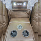 Halifax 3+2  Seater Grey Leather Electric Recliner Sofa with Cup Holders, LED Lights & Wireless Charger, USB Port