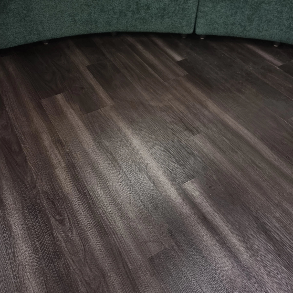 ALUXO® LVT Self Adhesive Vinyl Flooring Tiles - Wood Effect Charcoal | 914mm x 152mm (5m² Pack)