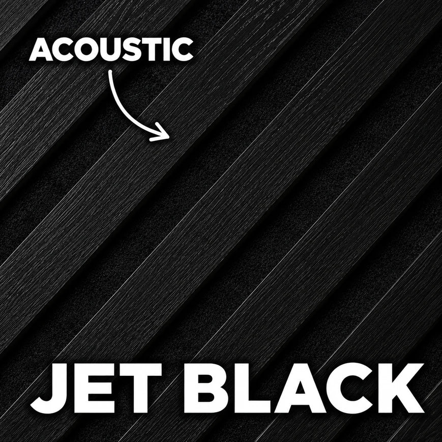 Premium Acoustic Wall Panels – Wooden Slatted Felt Back Panel 2400mm x 600mm x 17mm (1.44m²)