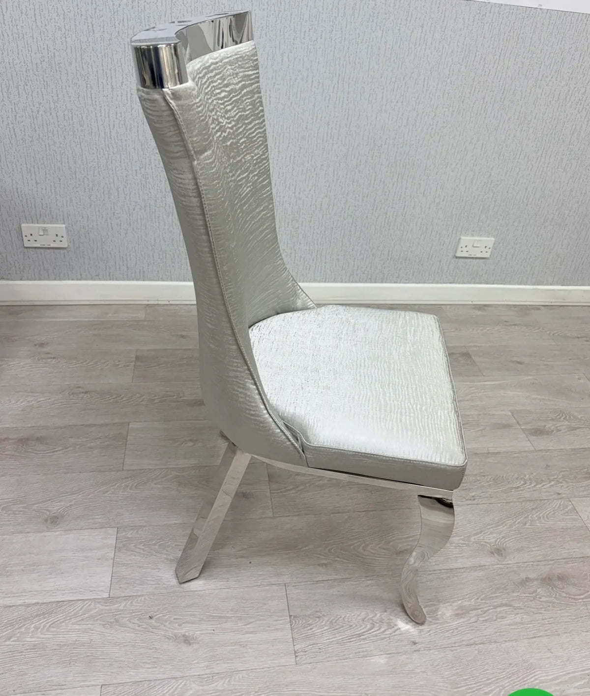 Roxby Silver Dining Chairs Leather| Order 2-4-6-8-10