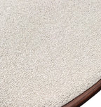 Ferno Walnut Dining Chair in Oatmeal Boucle – Wooden Frame Upholstered Seat