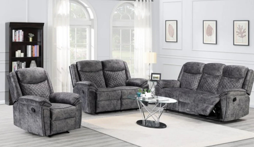 NORMANDY RECLINER Sofa - Available in Silver Grey - 3 Seater Recliner Sofa , 2 Seater Recliner , 1 Seater Recliner Chair