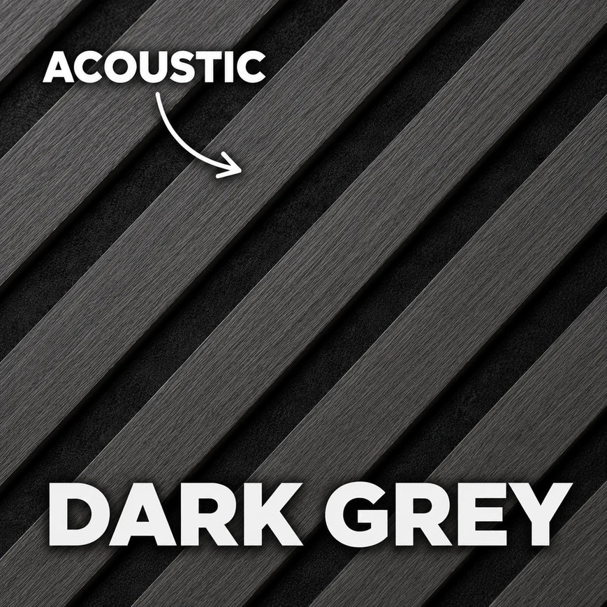 Premium Acoustic Wall Panels – Wooden Slatted Felt Back Panel 2400mm x 600mm x 17mm (1.44m²)