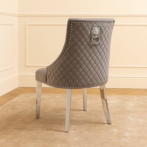 2 x Bentley Quilted Back Knocker Dining Chairs