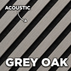 Premium Acoustic Wall Panels – Wooden Slatted Felt Back Panel 2400mm x 600mm x 17mm (1.44m²)