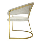 Pair Of 2 Roma Cream And Gold Dining Chair