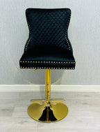 Victoria Bar Stool Cream And Gold Ring Knocker