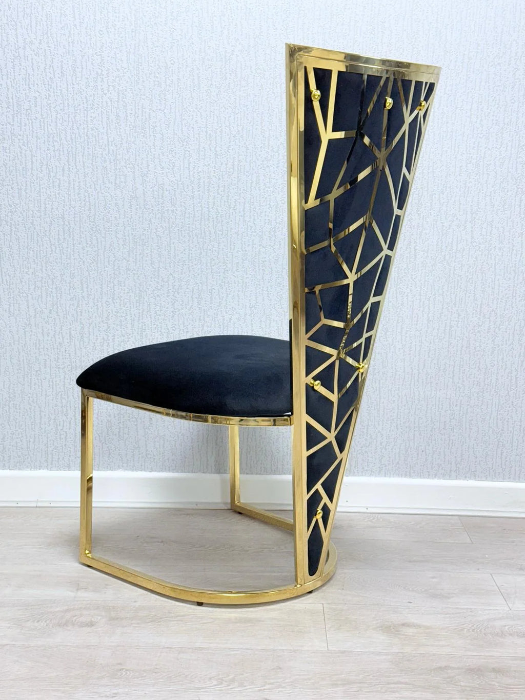 Rose Black And Gold Dining Chair| Minimum order 2 Chairs