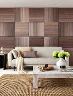 Light Oak Wooden Acoustic Wall Panels – 60cm x 60cm Wall Cladding UK