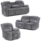 Unico Range Electric Power Grey Fabric Recliners 3, 2 Seater Armchair