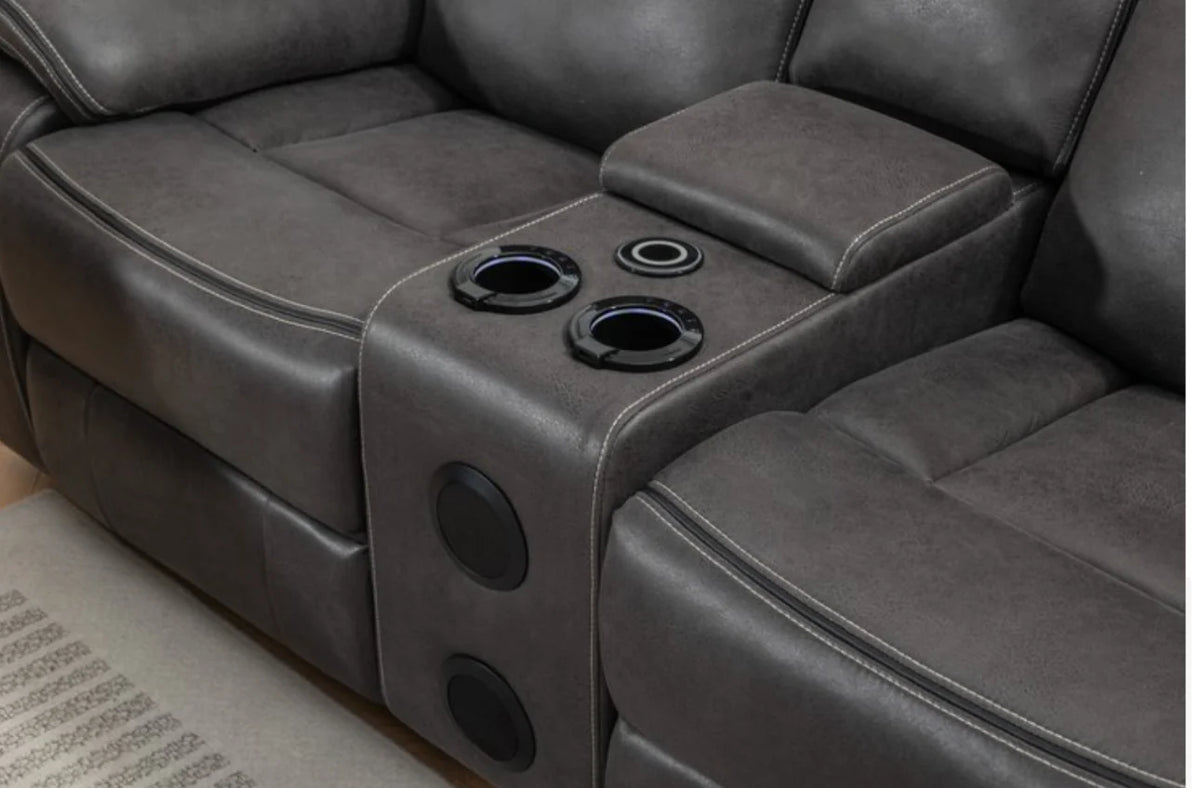TECHNO Electric Recliner Sofa - 3 Seater ReclinerSofa - 2 Seater Recliner Sofa Grey