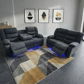Sorrento – Grey High Quality Fabric Sofa (Electric Reclining)