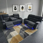 Sorrento – Grey High Quality Fabric Sofa (Electric Reclining)