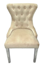 Louis Marble Dining Table With Chelsea Lion Knocker Velvet Chairs