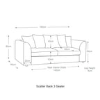 Byron Dundee Grey Fabric Sofa Suite
