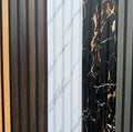 White with Grey Effect PVC Slatted Wall Panels UK – Waterproof Decorative Wood Effect Finish