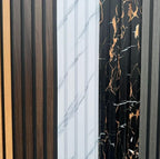 White with Grey Effect PVC Slatted Wall Panels UK – Waterproof Decorative Wood Effect Finish