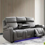 Rio 3 Seater Recliner Sofa - 2 Seater Recliner Sofa Electric Grey