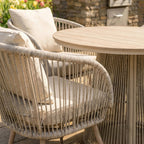 Cove 4 Seater Garden Dining Set – Natural Polyrattan Outdoor Dining Furniture UK