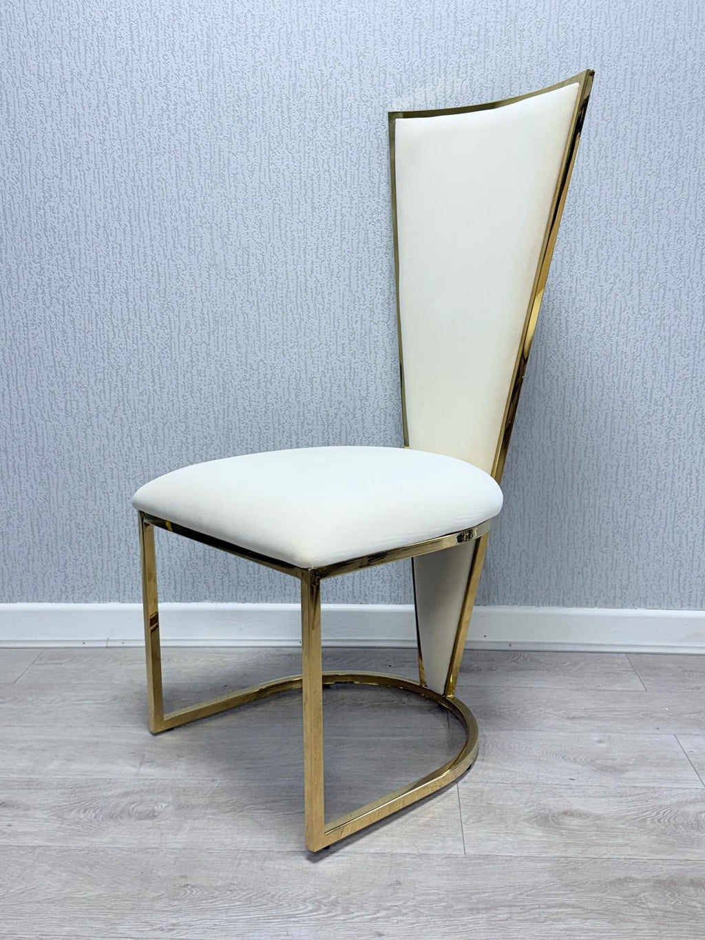 Pair Of 2 | Rose Cream and Gold Dining Chairs