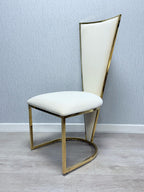 Pair Of 2 | Rose Cream and Gold Dining Chairs
