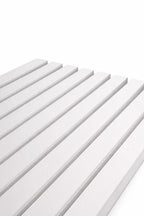 White on white felt back Acoustic Premium slatted wooden wall Panels 2400mm x 640mm x 21mm