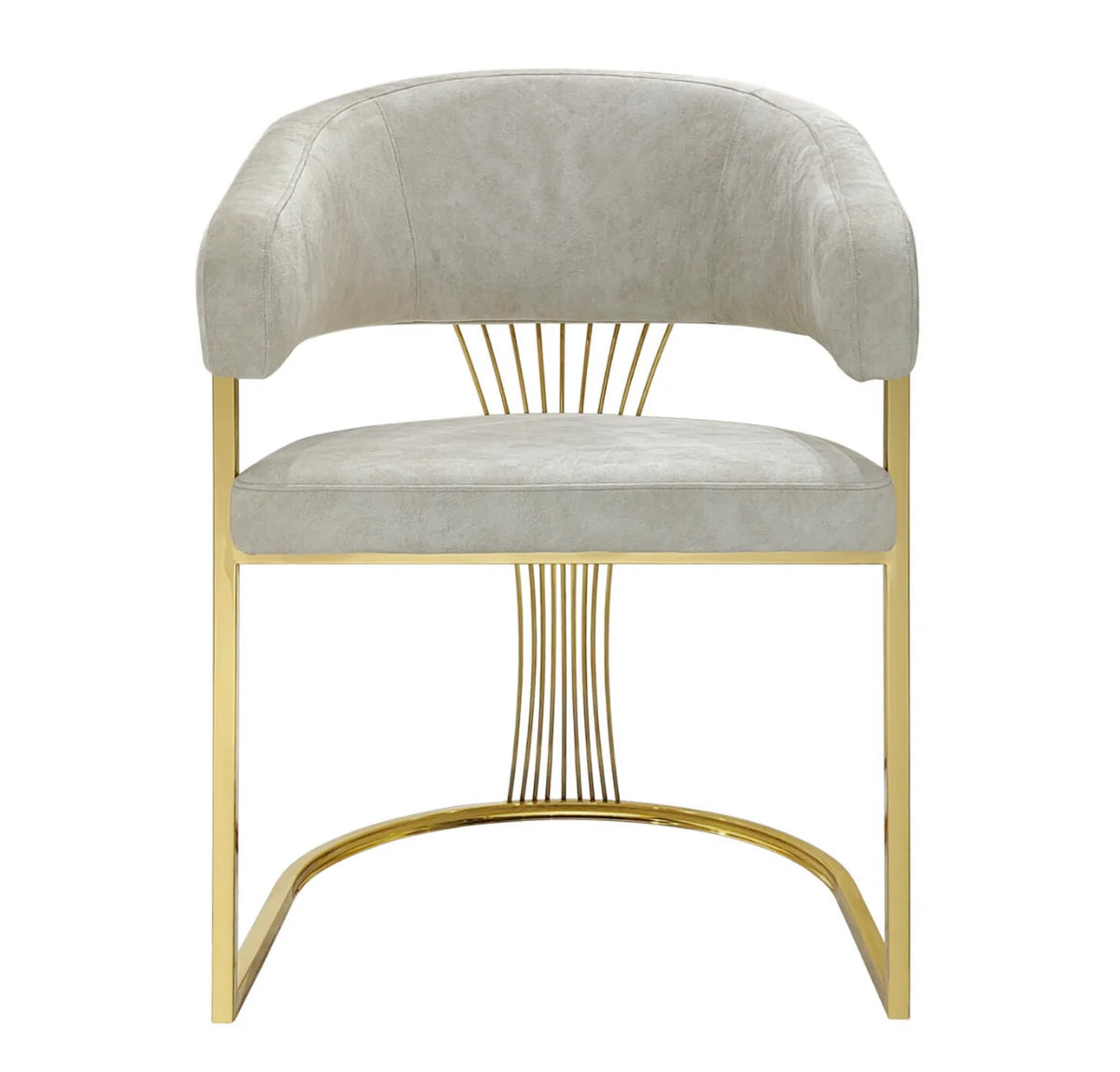 Pair Of 2 Roma Cream And Gold Dining Chair