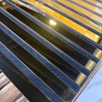 Gold Mirror Effect Acoustic Premium slatted wooden felt back wall Panels 2400mm x 600mm - x1 Panel