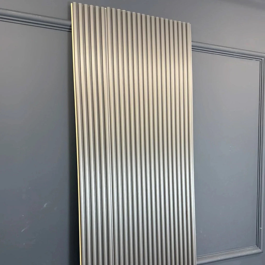 Metallic Silver Fluted Wall Panels – Premium WPC Decorative Panels for UK Homes