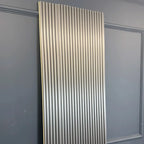 Metallic Silver Fluted Wall Panels – Premium WPC Decorative Panels for UK Homes