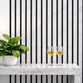 Acoustic White & Grey marble Premium wooden wall Panel 2400mm x 600mm