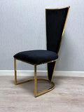 Rose Black And Gold Dining Chair| Minimum order 2 Chairs