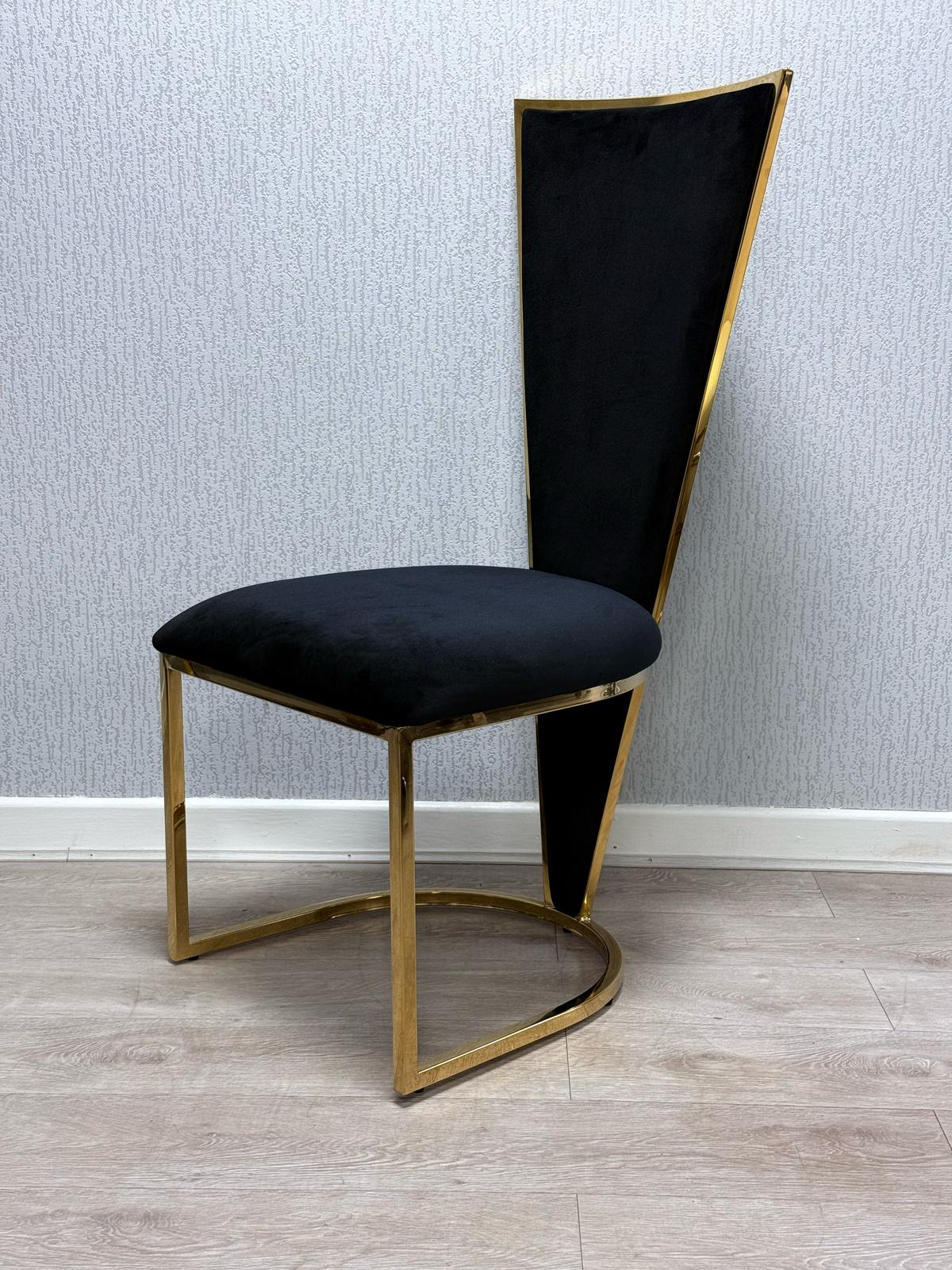 Rose Black And Gold Dining Chair| Minimum order 2 Chairs