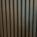 Dark Walnut Acoustic Premium slatted wooden wall Panels 2400mm x 600mm - X1 Panel