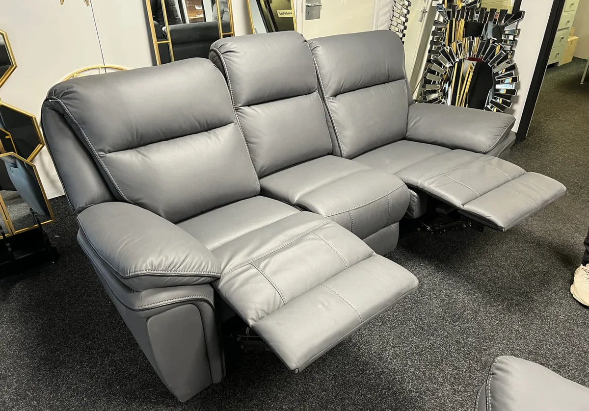 Montana 3 Seater 2 Seater 1 Seater Recliner Sofa Grey